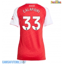 Camisa de time de futebol Arsenal Riccardo Calafiori #33 Replicas 1º Equipamento Feminina 2025-26 Manga Curta